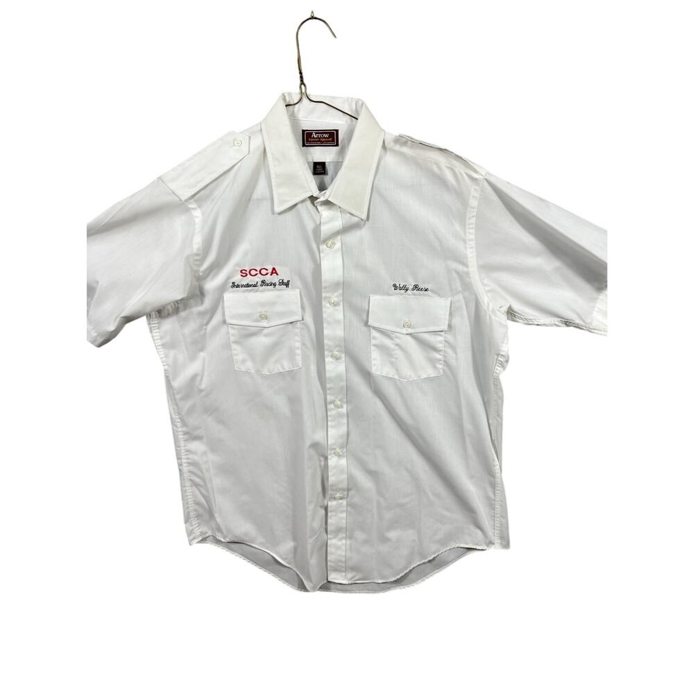 VTG 90's SCCA International Racing Staff Shirt /‎ White / VGC / Arrow / Sz Large